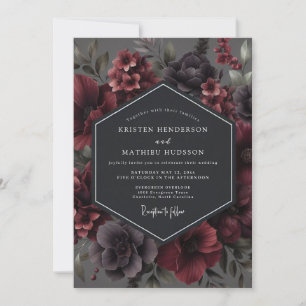 Convite Casamento Flora Garnet Moody