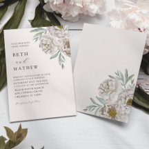 Casamento Florais de Marfim e Branco Elegante