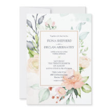 Casamento Florais Românticos de Aquarela de Solstí