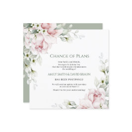 Convite Casamento Floral | Adiado | Mudança de Planos