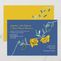 Casamento Floral Amarelo Azul Boho Ousado