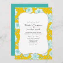 Casamento Floral Amarelo e Teal