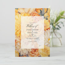 Casamento Floral Amarelo, Laranja e Marfim