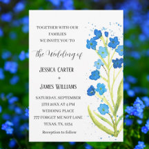 Casamento Floral Aquarela Não Me Esqueças