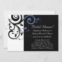 Casamento Floral Azul Cornflower Black Periwinkle