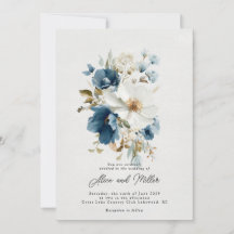 Casamento Floral Azul e Branco