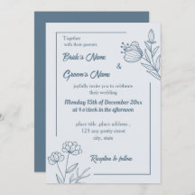 Casamento floral azul empoeirado romântico
