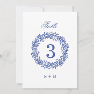 Convite Casamento Floral Azul Francês Vintage Elegante
