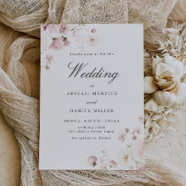 Convite Casamento Floral Bastante Suave