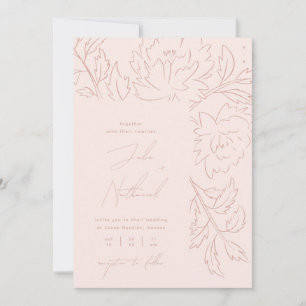 Convite Casamento Floral Boêmio com Luz Suave