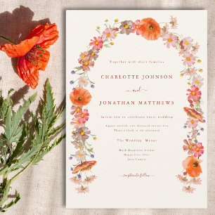Convite Casamento Floral Boho