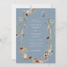 Casamento Floral Boho Azul Empoeirado