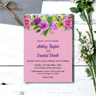 Convite Casamento Floral Boho Boho de Blush Bloom