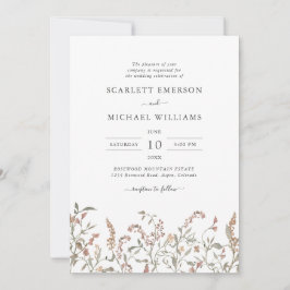 Convite Casamento Floral Boho Chic