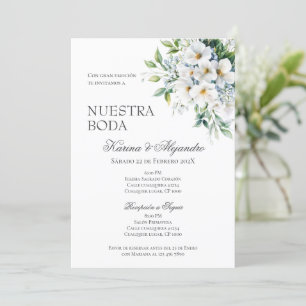 Convite Casamento Floral Boho Espanhol