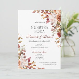 Convite Casamento Floral Boho Espanhol