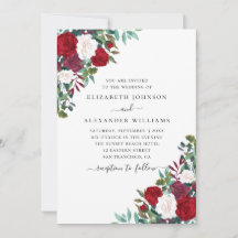 Casamento floral Boho. Flores elegantes vermelhas