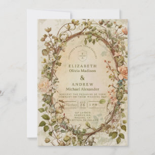 Convite Casamento Floral Boho Tons Terrosos Modernos