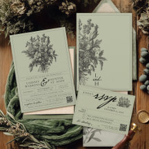 Casamento Floral Boho Vintage Verde Sálvia Elegant