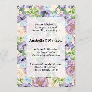 Convite Casamento Floral Bonito