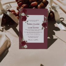 Casamento Floral Borgonha Vinho Tinto Old Money