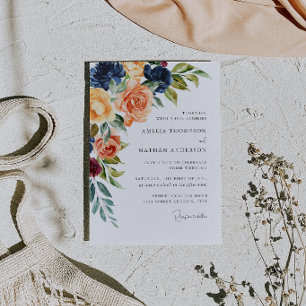 Convite Casamento Floral Botânico