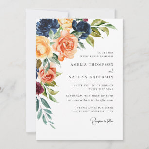Convite Casamento Floral Botânico