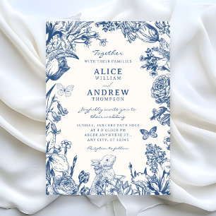 Convite Casamento floral botânico floral vintage branco az