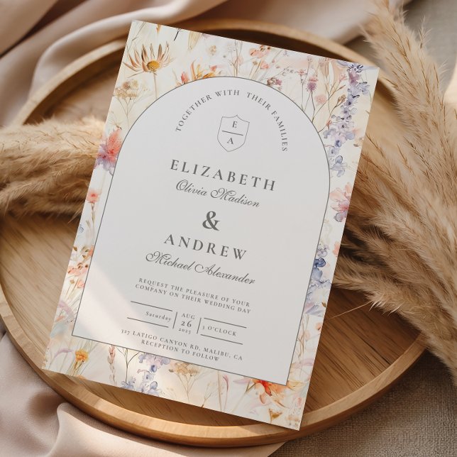 Convite Casamento Floral Botânico Moderno (Criador carregado)