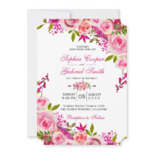 Casamento Floral Botânico Rosa da Fuchsia Rosa
