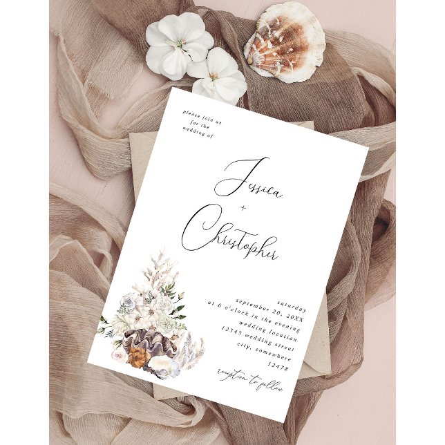 Convite Casamento Floral Branca 3 (Criador carregado)