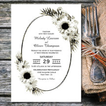 Casamento Floral Branco e Negro Russo Elegante