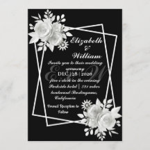 Casamento Floral Branco Elegante Negro