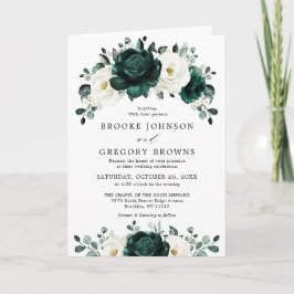 Convite Casamento Floral Branco Eucalyptus Emerald Greener