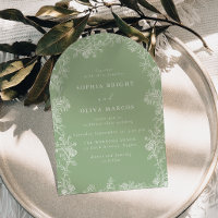 Casamento Floral Branco Vintage Verde Salvia