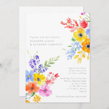 Casamento Floral Bright & Bold Watercolor