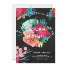 Casamento floral brilhante e ousado tropical