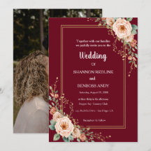 Casamento Floral Burgundy e Blush Elegante