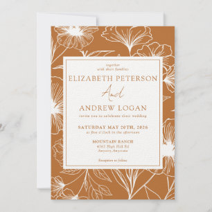 Convite Casamento Floral Caprichoso