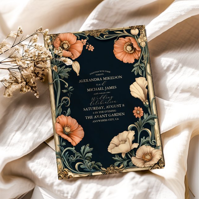 Convite Casamento Floral Caprichoso Real Vitoriano (Criador carregado)