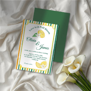 Convite Casamento Floral Chic de Limão e Lima