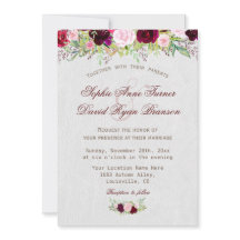 Casamento Floral Chic Rustic Burgundy Marsala