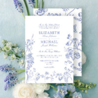 Casamento Floral Clássico Chinoiserie Azul Vitoria