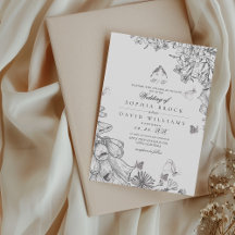 Casamento Floral Clássico Rústico Preto e Branco
