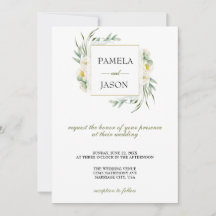 Casamento Floral com Aquarela do Jardim de Verão