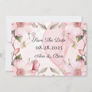 Convite Casamento Floral Com Tinta Rosa De Álcool Salve O