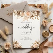Casamento Floral Cor-de-Rosa Boho Charme Rústico