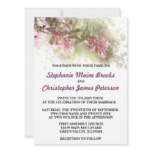 Casamento Floral de Aguarela Roxo Jasmine