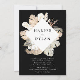 Convite Casamento Floral de Aquarela Tropical