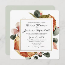 Casamento Floral de Autumn Watercolor